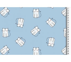 Jersey Katze hellblau